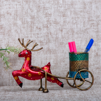handcrafted metal pen holder