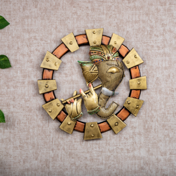 decorative wall hanging featuring a creative design of Lord Ganesha.