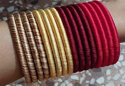 Traditional Silk Thread Bangles Set